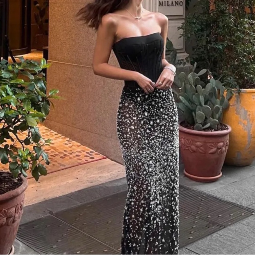 Crystal Covered, Fabulous 2-piece Formal Gown | Milla